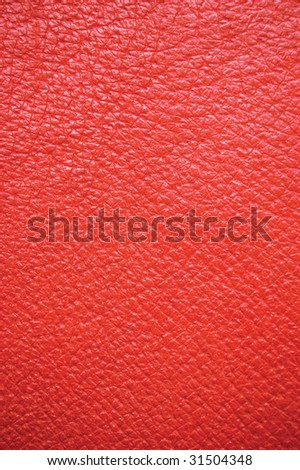 Red grain leather texture macro background, natural rustic copy space pattern