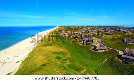 Similar – Foto Bild Strandlandschaft auf der Insel Sylt mit schönen Wolken