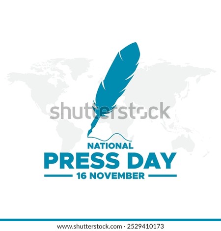 National Press Day vector, illustration. National Press Day concept  posters and banner design. National Press Day HELD ON 16 November. 