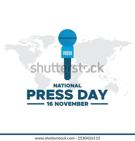 National Press Day vector, illustration. National Press Day concept  posters and banner design. National Press Day HELD ON 16 November. 