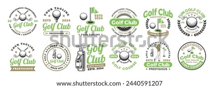 Similar – Image, Stock Photo Golf balls and clubs on golf course