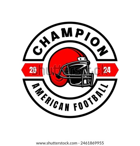 Vintage american football logo badge vector isolated. Football logo vector template. American football league vintage label, emblem and design element