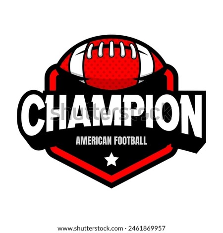 Vintage american football logo badge vector isolated. Football logo vector template. American football league vintage label, emblem and design element