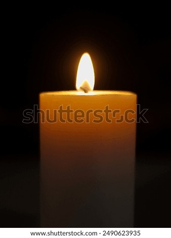 Similar – Image, Stock Photo One large candle and many small candles in a church