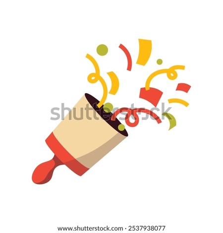 Colorful Party Popper Vector- 02