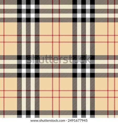 Burberry plaid Scottish traditional tartan pattern for fabric and textile printing, wallpaper, background and wrapping paper.