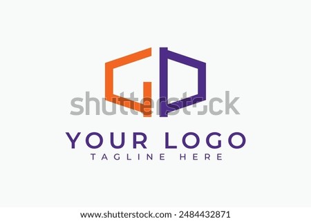 linear hexagon letter G D logo design elements. abstract icons for business and branding logos.