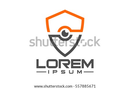 shield in line logo, symbol, icon