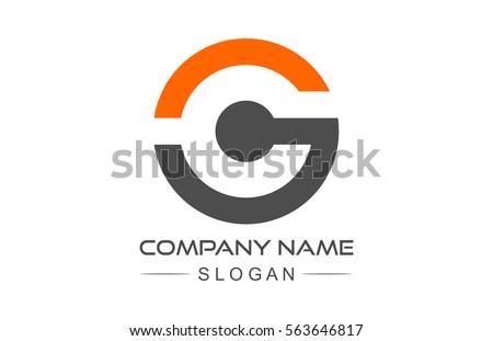 logo letter c and g with dot icon