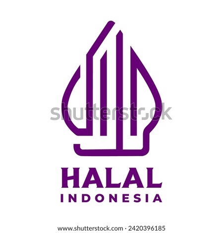 East Java, Indonesia, 2024 2 February: Halal Indonesia logo new branding. Indonesian halal logo rebranding