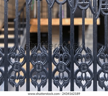 Similar – Foto Bild Blick aus vergittertem Fenster ins Grüne, Keller oder Gefängnis