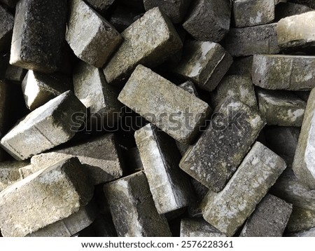 Similar – Image, Stock Photo Pile of paving stones | Trash 2020