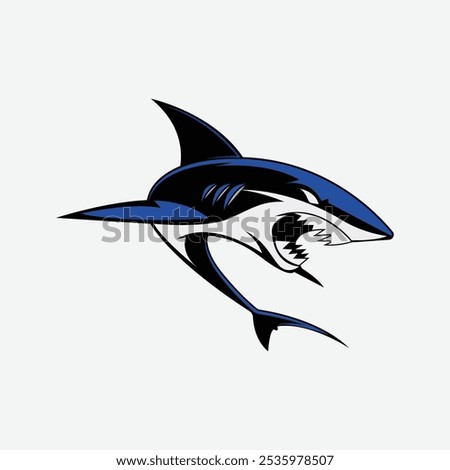 shark logo vector illustration on white background