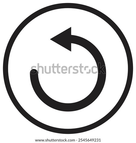 Undo Icon. Circle Arrow icon. Refresh, Reload, Circle arrows rotating, Recycle sign. Update Button. Arrow clock wise rotating symbol. Arrow sign. vector illustration.