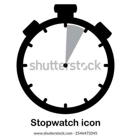 Stopwatch Solid Icon Design. Stopwatch Vector outline Icons. Work in progress Symbol on White background EPS Vector illustration