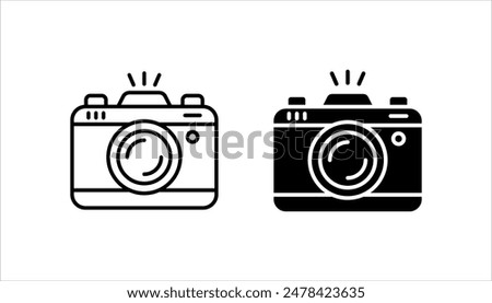 Camera icon set vector illustration, photo camera sign and symbol, photography icons.