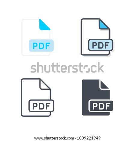 PDF document vector icon