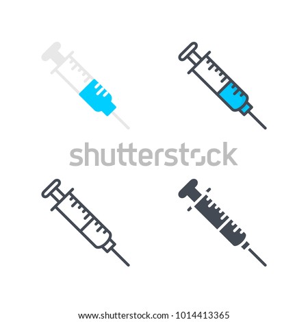 Syringe medicine vector icon