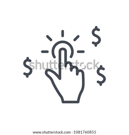 Pay per click line SEO icon illustration raster Zdjęcia stock © 