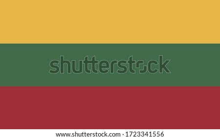 Lithuania flag national Europe flat icon, European illustration vector 