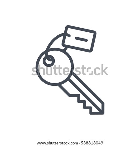 room key line icon