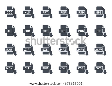 Documents File Format Icon Silhouette Download