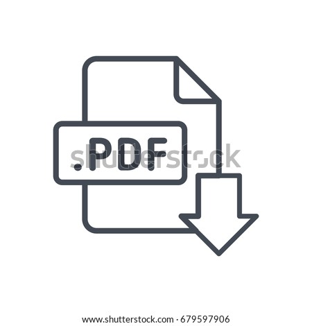 File download format document line icon pdf