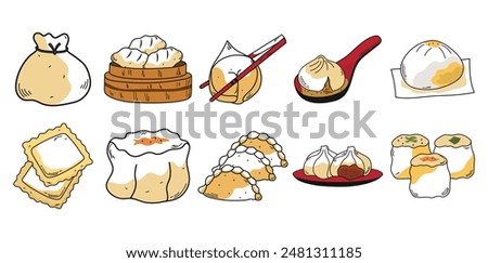 Dim Sum Illustration Element Set