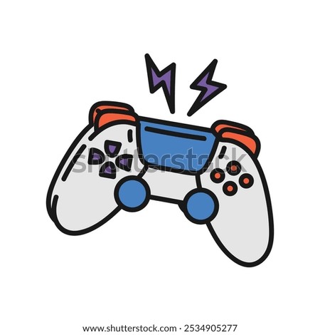 Video Game Hardware Doodle Illustration - Joystick