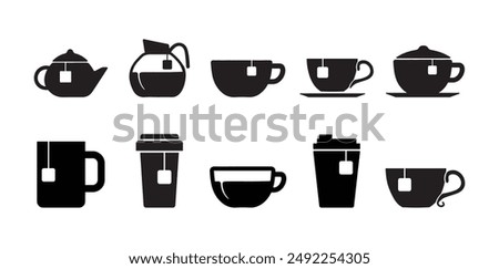 10 Tea Time Vector Set