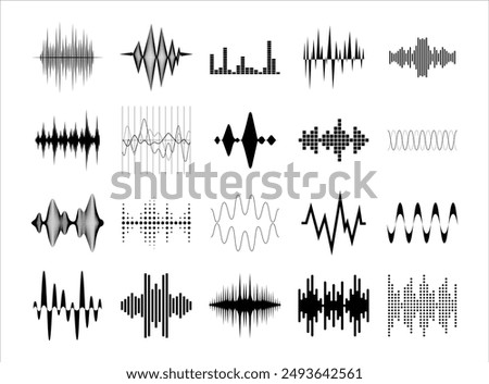 20 Soundwave Vector Set Collection