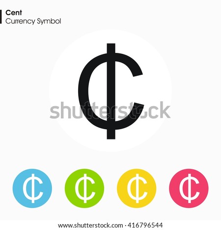 Cent sign icon.Money symbol. Vector illustration.
