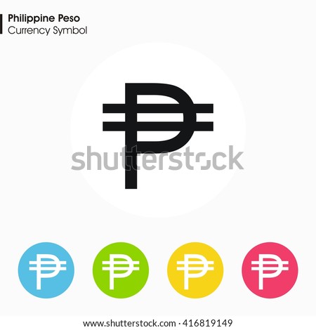 Philippine Peso sign icon.Money symbol. Vector illustration.
