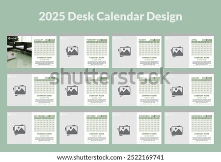 2025 Desk Calendar Design Free Download