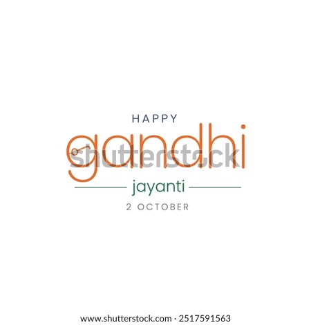 Happy Gandhi Jayanti Creative Wishes Gandhi Jayanti Typography 
Gandhi Jayanti Text Mahatma Gandhi Vector 2nd October