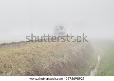 Similar – Image, Stock Photo The fog goes through forest