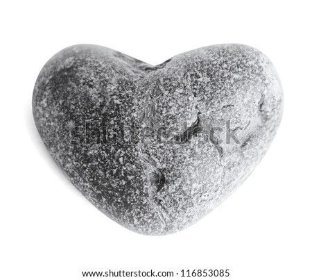 Heart-Shaped Sea Stone (Pebble) On White Background Stock Photo ...