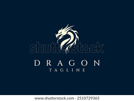 Vector illustration of Dragon Logo Design