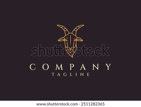 Vector illustration of Goat Head Logo Design