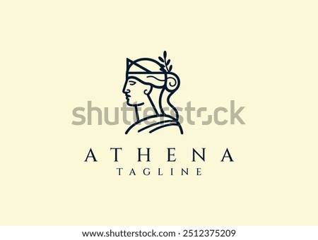 Vector illustration of Athena Logo Design