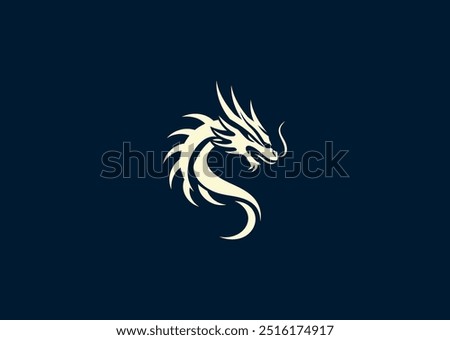 Vector illustration of Dragon Logo Design