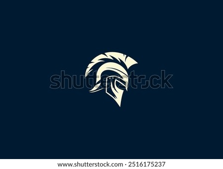 Vector illustration of Spartan Silhouette Logo Design