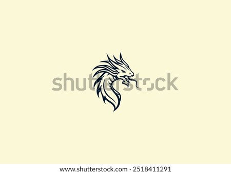 Vector illustration of Dragon Logo Design