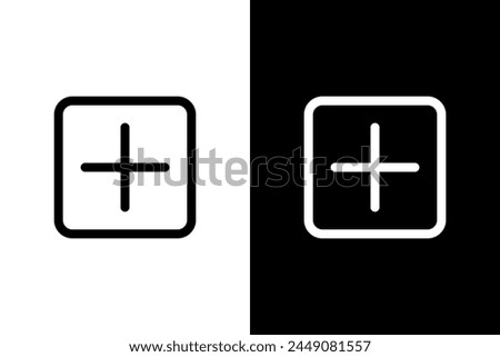 button add remove white black outline icon