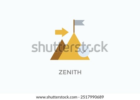 Zenith Vector Icon Or Logo Illustration