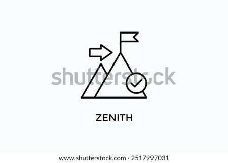 Zenith Vector Icon Or Logo Illustration