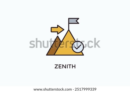 Zenith Vector Icon Or Logo Illustration