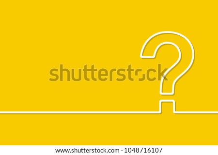 The question mark is made in line-art. Vector illustration.