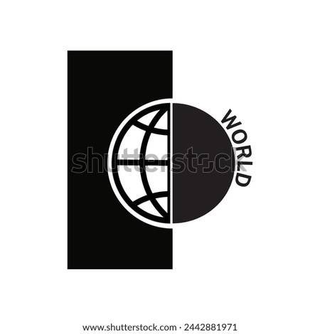 vector world logo in illustrator design  