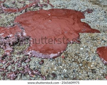 Similar – Image, Stock Photo Red blob on concrete